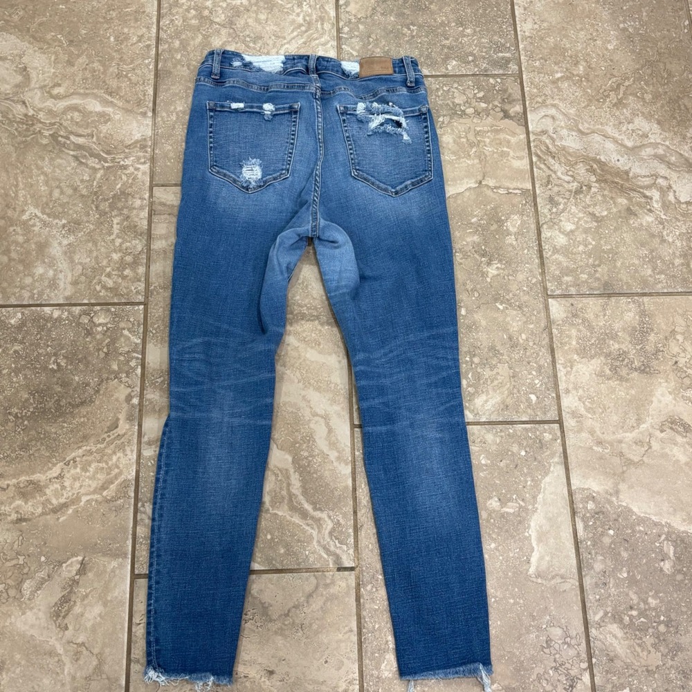 BKE Parker Womens High Rise Ankle Skinny Distressed Jeans Medium Wash Size 28 - Picture 7 of 15